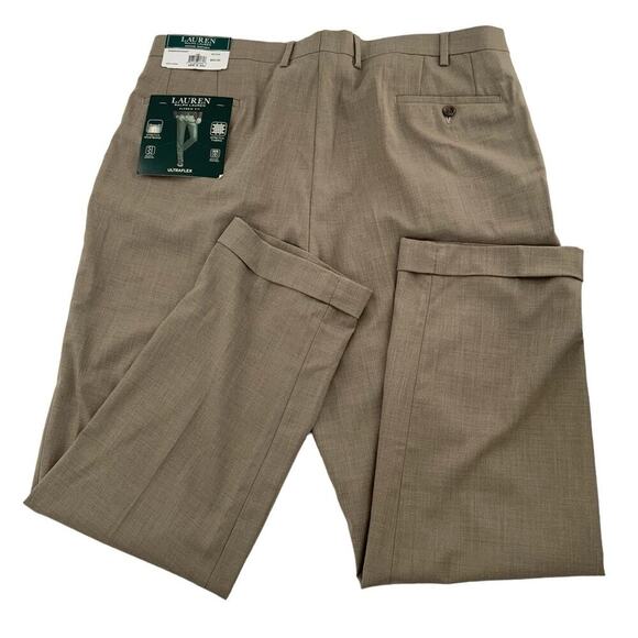 Lauren Ralph Lauren Ultraflex Dress Pants Mens 38WX34L Classic Fit Brown NWT - Picture 6 of 15